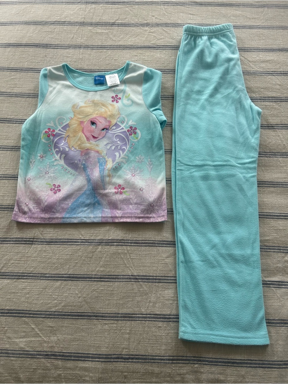 Disney Elsa Aqua and Lavender Girls Pajama Set